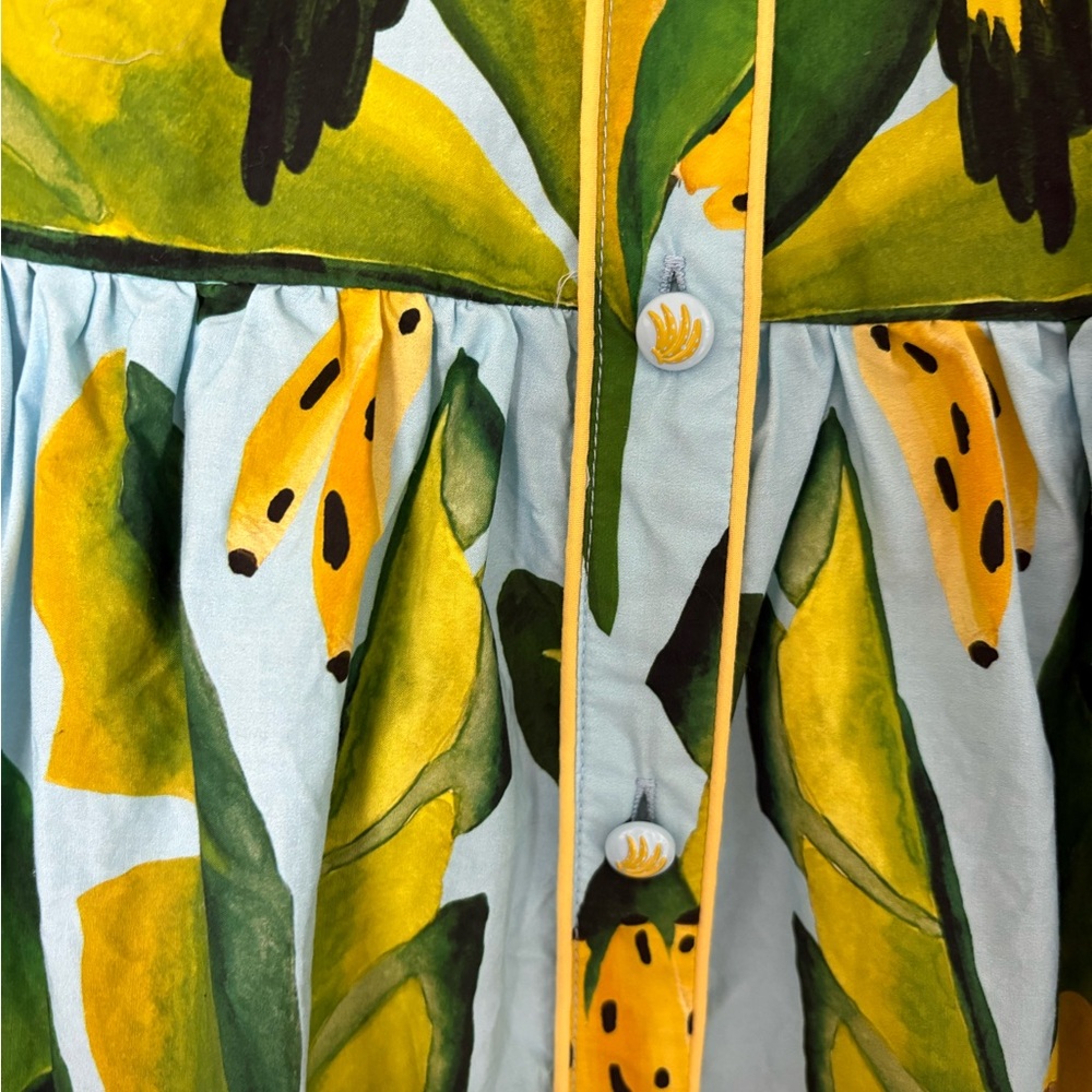 FARM Rio Blue Tropical Parrot Mini Dress with Yellow and Green Print - Picture 5 of 6